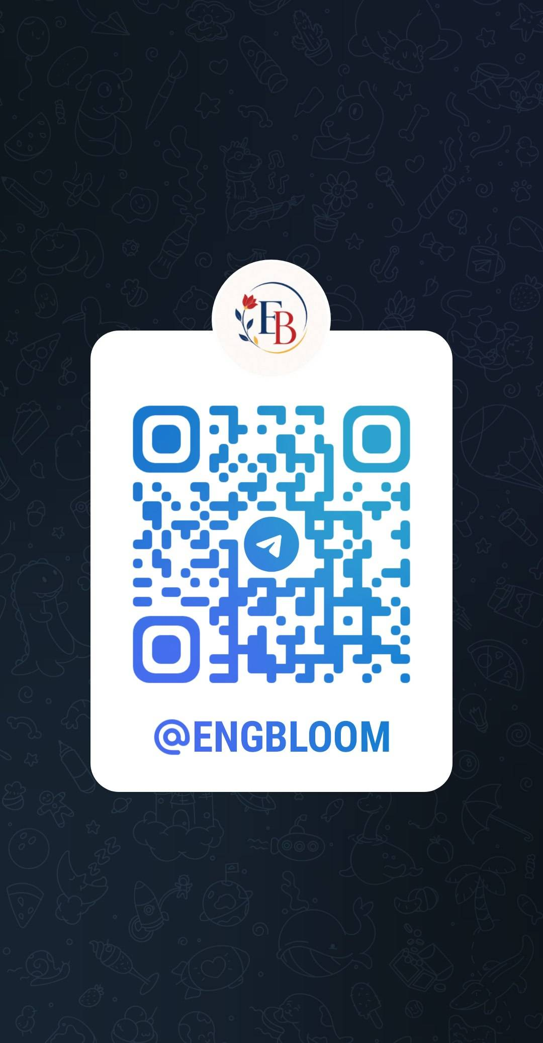 QR code for the EngBloom Telegram channel